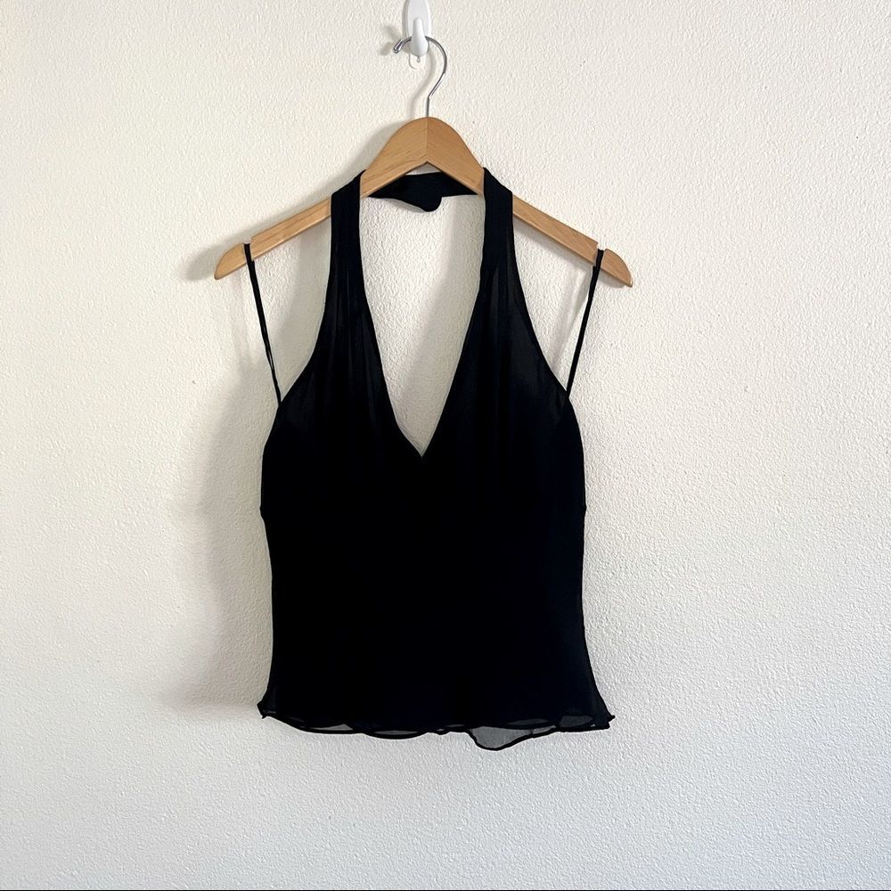 🍁3 for $15 🍁 SPENSER JEREMY Black Silk Halter Top